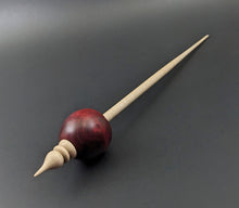 Load image into Gallery viewer, Bead spindle in hand dyed maple and curly maple
