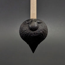 Load image into Gallery viewer, Sheep support spindle in African blackwood and curly maple