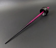 Load image into Gallery viewer, Cauldron spindle in African blackwood and hand dyed curly maple