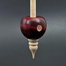 Load image into Gallery viewer, Bead spindle in hand dyed maple and curly maple