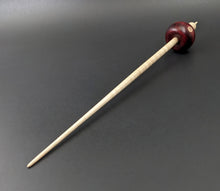 Load image into Gallery viewer, Bead spindle in hand dyed maple and curly maple