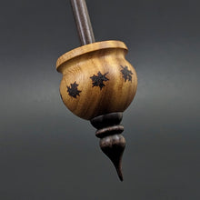Load image into Gallery viewer, Cauldron spindle in osage orange and ebonized walnut (<font color="red"<b>RESERVED</b></font> for Keri)
