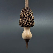 Load image into Gallery viewer, Morel mushroom support spindle in maple and walnut