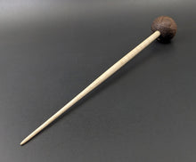 Load image into Gallery viewer, Sheep support spindle in walnut and curly maple