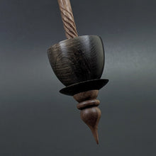 Load image into Gallery viewer, Teacup spindle in bog oak and walnut