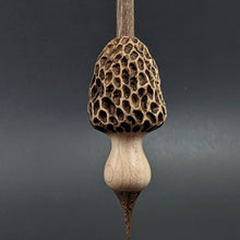 Load image into Gallery viewer, Morel mushroom support spindle in maple and walnut