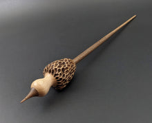 Load image into Gallery viewer, Morel mushroom support spindle in maple and walnut