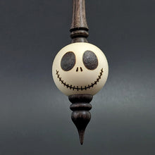 Load image into Gallery viewer, Bead spindle in holly and ebonized walnut