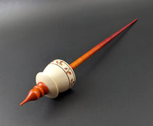 Load image into Gallery viewer, Teacup spindle in holly and hand dyed curly maple
