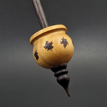 Load image into Gallery viewer, Cauldron spindle in osage orange and ebonized walnut
