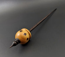 Load image into Gallery viewer, Cauldron spindle in osage orange and ebonized walnut