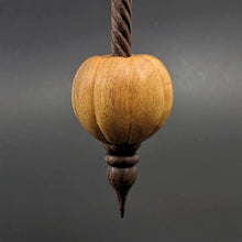 Load image into Gallery viewer, Pumpkin bead spindle in osage orange and walnut