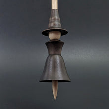 Load image into Gallery viewer, Tiny dancer spindle in ebonized walnut and curly maple
