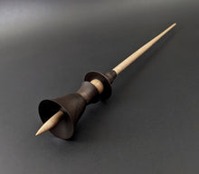 Load image into Gallery viewer, Tiny dancer spindle in ebonized walnut and curly maple