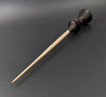 Load image into Gallery viewer, Tiny dancer spindle in ebonized walnut and curly maple
