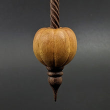 Load image into Gallery viewer, Pumpkin bead spindle in osage orange and walnut