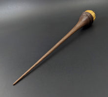 Load image into Gallery viewer, Pumpkin wee folk spindle in osage orange and walnut