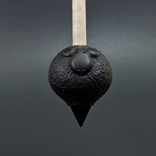 Load image into Gallery viewer, Sheep support spindle in African blackwood and curly maple
