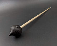Load image into Gallery viewer, Sheep support spindle in African blackwood and curly maple