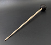 Load image into Gallery viewer, Sheep support spindle in African blackwood and curly maple