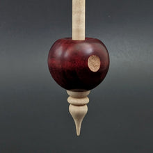 Load image into Gallery viewer, Bead spindle in hand dyed maple and curly maple