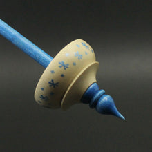 Load image into Gallery viewer, Tibetan style spindle in holly and hand dyed curly maple
