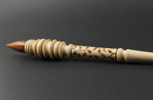 Load image into Gallery viewer, Wand spindle in curly maple and bloodwood