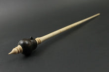 Load image into Gallery viewer, Bird bead spindle in Indian ebony and curly maple