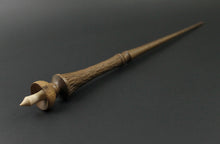 Load image into Gallery viewer, Wand spindle in walnut, figured mango, and curly maple