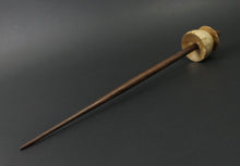 Load image into Gallery viewer, Teacup spindle in Karelian birch and walnut