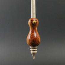 Load image into Gallery viewer, Bird bead spindle in tulipwood and curly maple