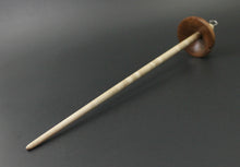 Load image into Gallery viewer, Drop spindle in thuya burl and curly maple