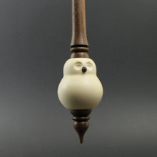 Load image into Gallery viewer, Owl bead spindle in holly and walnut