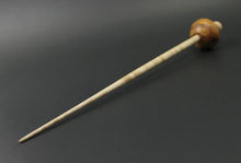 Load image into Gallery viewer, Mushroom support spindle in amboyna burl and curly maple