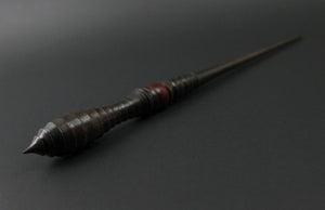 Wand spindle in hand dyed walnut