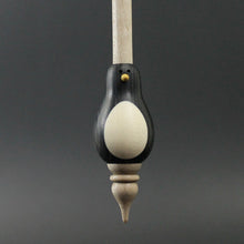 Load image into Gallery viewer, Bird bead spindle in frogwood, holly, and curly maple