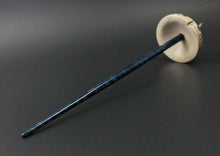 Load image into Gallery viewer, Drop spindle in curly maple, hand dyed maple burl, and hand dyed curly maple