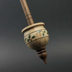 Cauldron spindle in birdseye maple and walnut