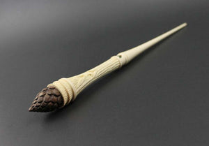 Holly King wand spindle
