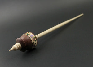Teacup spindle in purpleheart and curly maple