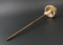 Load image into Gallery viewer, Mushroom drop spindle in birdseye maple, holly, and walnut