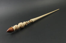 Load image into Gallery viewer, Wand spindle in curly maple and bloodwood