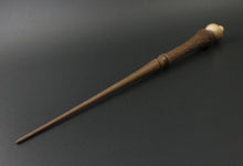 Load image into Gallery viewer, Wand spindle in walnut, birdseye maple, and curly maple