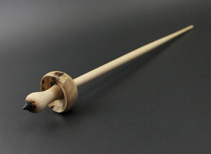 Mushroom support spindle in mappa burl and maple