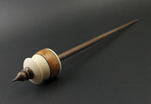 Load image into Gallery viewer, Teacup spindle in holly, afzelia burl, and walnut