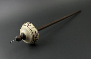 Drop spindle in holly and Peruvian walnut