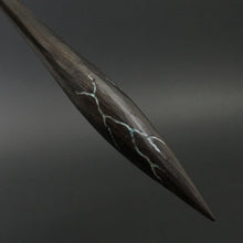 Load image into Gallery viewer, Phang spindle in Indian ebony with turquoise inlay