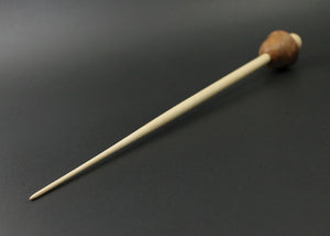 Mushroom support spindle in redwood burl and curly maple (<font color="red"<b>RESERVED</b></font> for Emily)