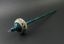 Load image into Gallery viewer, Drop spindle in holly and hand dyed birdseye maple