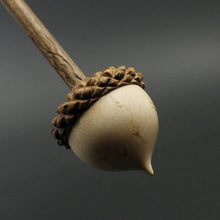 Load image into Gallery viewer, Acorn support spindle in birdseye maple and walnut